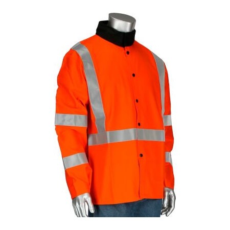 Pip Ironcat 30in Cotton Jacket w/ Reflective Stripes, Hi-Vis Orange, 6XL 7060/6XL